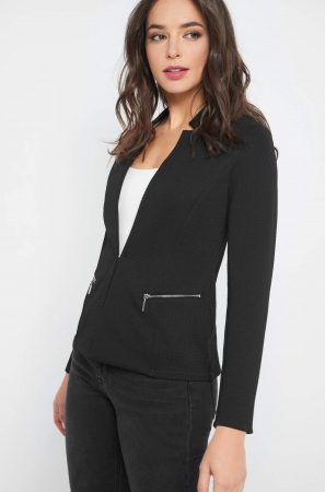 Jachetă cambrată cu fermoare