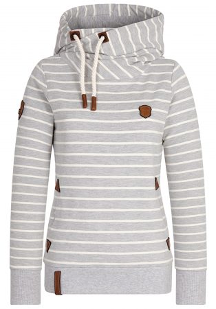 Naketano Bluză de molton  gri / alb