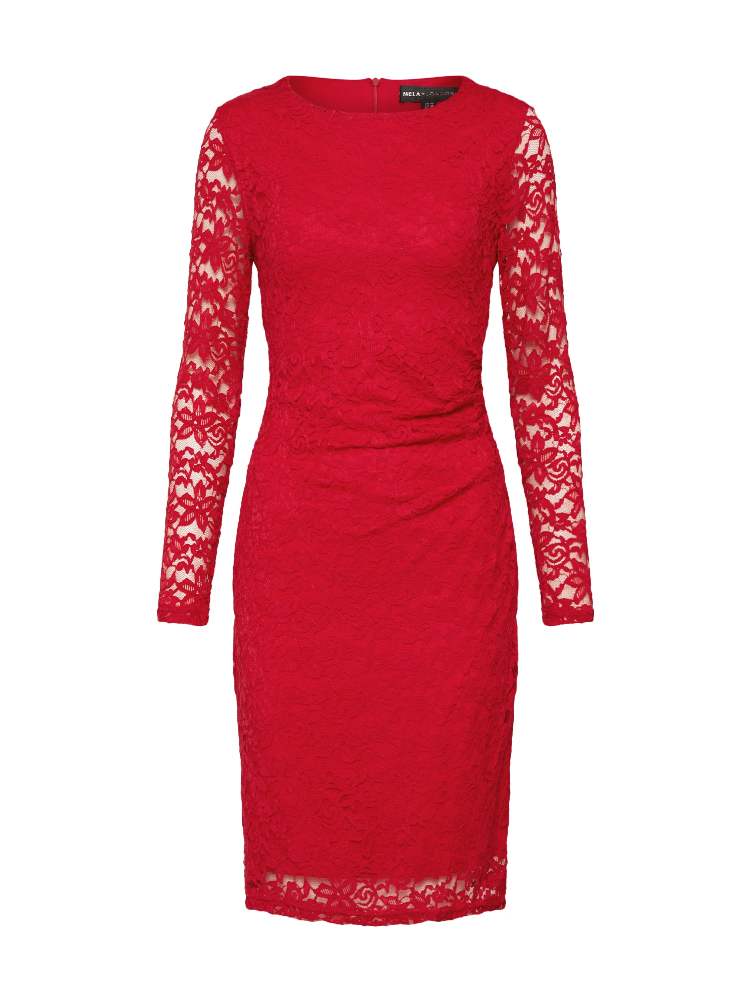 Mela London Rochie de cocktail 'RUCHED LACE BODYCON DRESS' roșu
