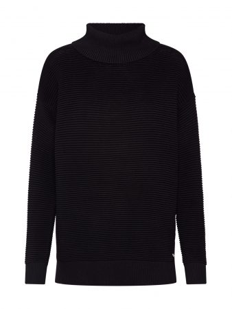 TOM TAILOR DENIM Pulover 'Ottoman'  negru