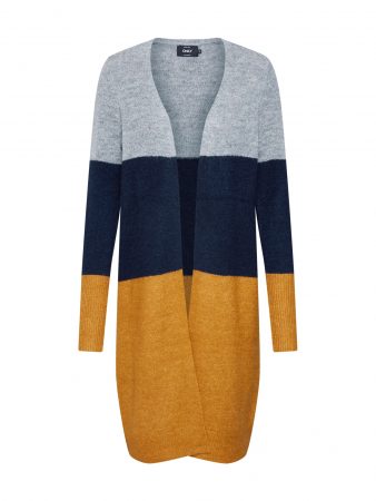 ONLY Geacă tricotată 'Meredith'  navy / galben auriu / gri amestecat