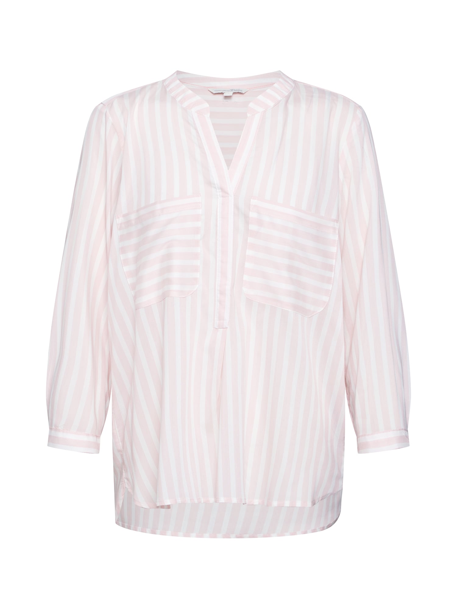 TOM TAILOR DENIM Bluză  roz / alb