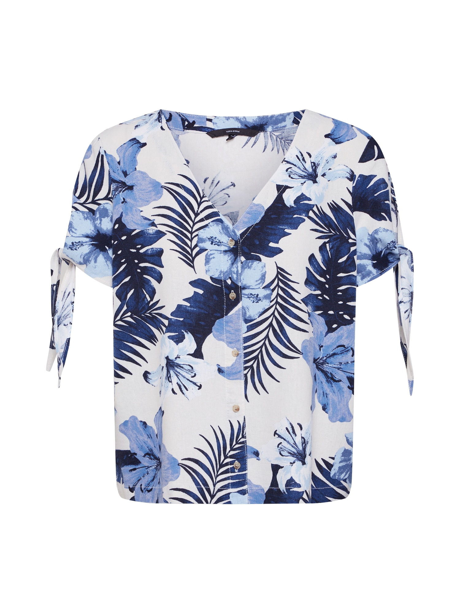 VERO MODA Bluză 'EFIE MILO'  crem / albastru deschis