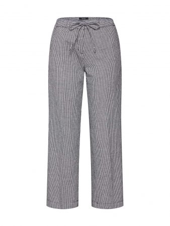 OPUS Pantaloni 'Mauri vichy SP'  negru / alb