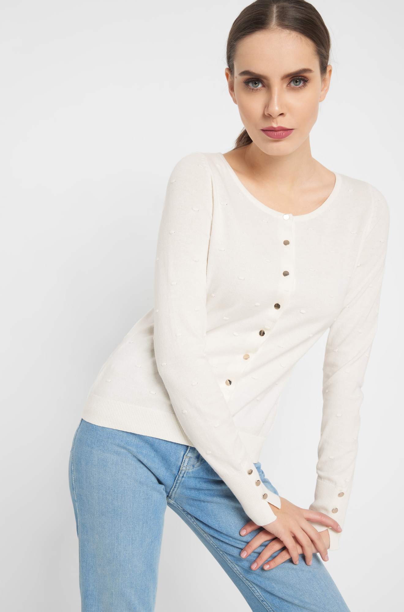 Cardigan cu buline 3D