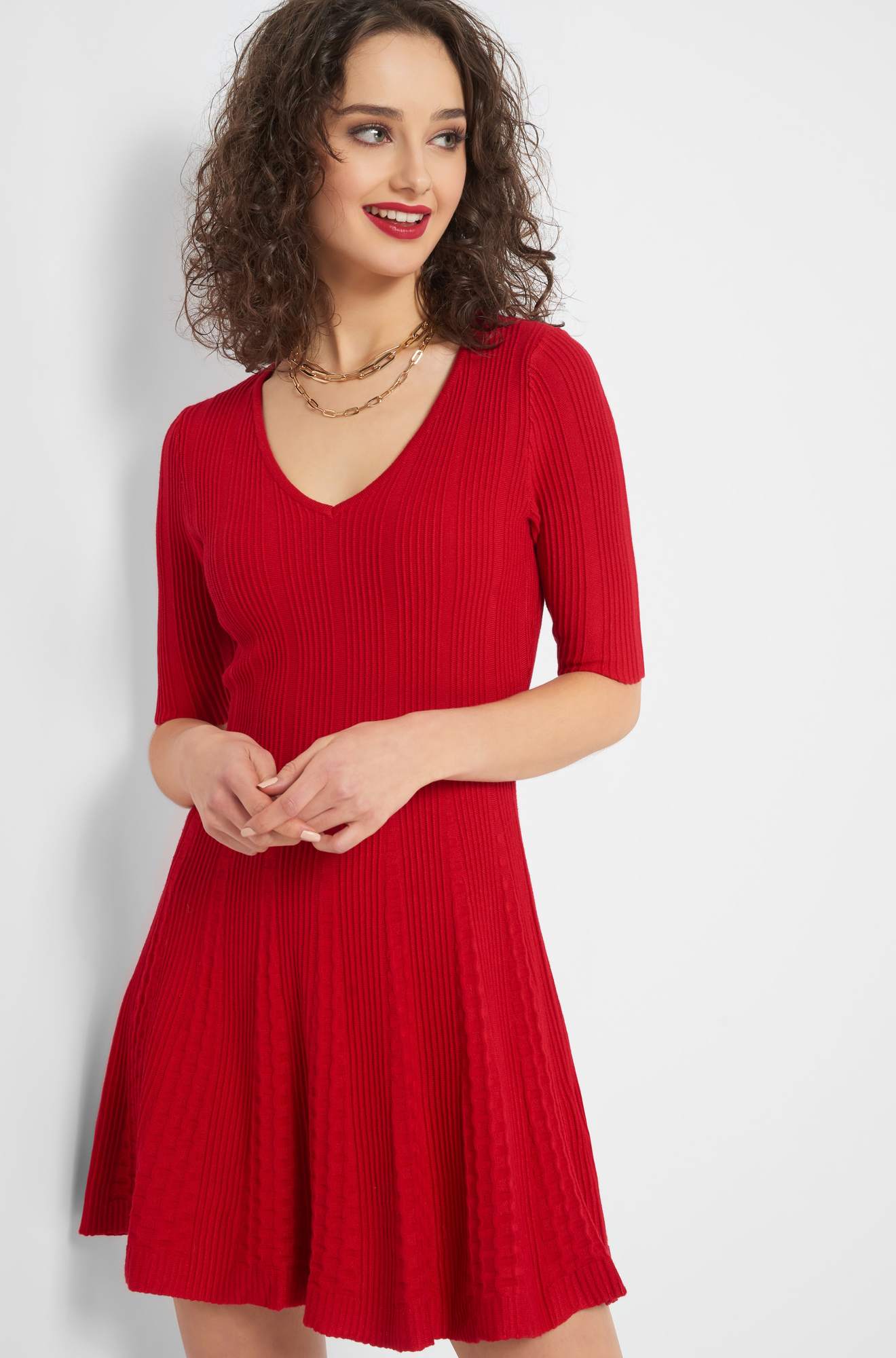 Rochie mini din tricot
