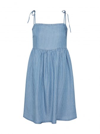 VILA Rochie 'Vertica'  denim albastru / alb