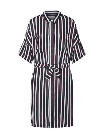 JUST FEMALE Rochie tip bluză 'Gabriel'  negru / alb