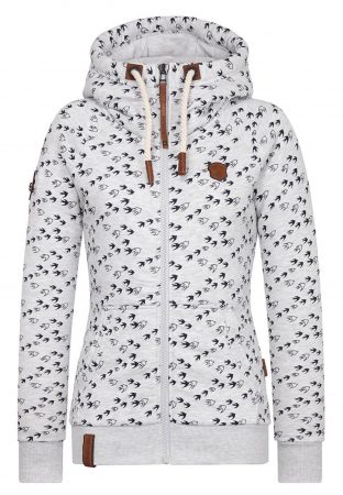 Naketano Hanorac 'Brazzo will vögel'  gri deschis / negru