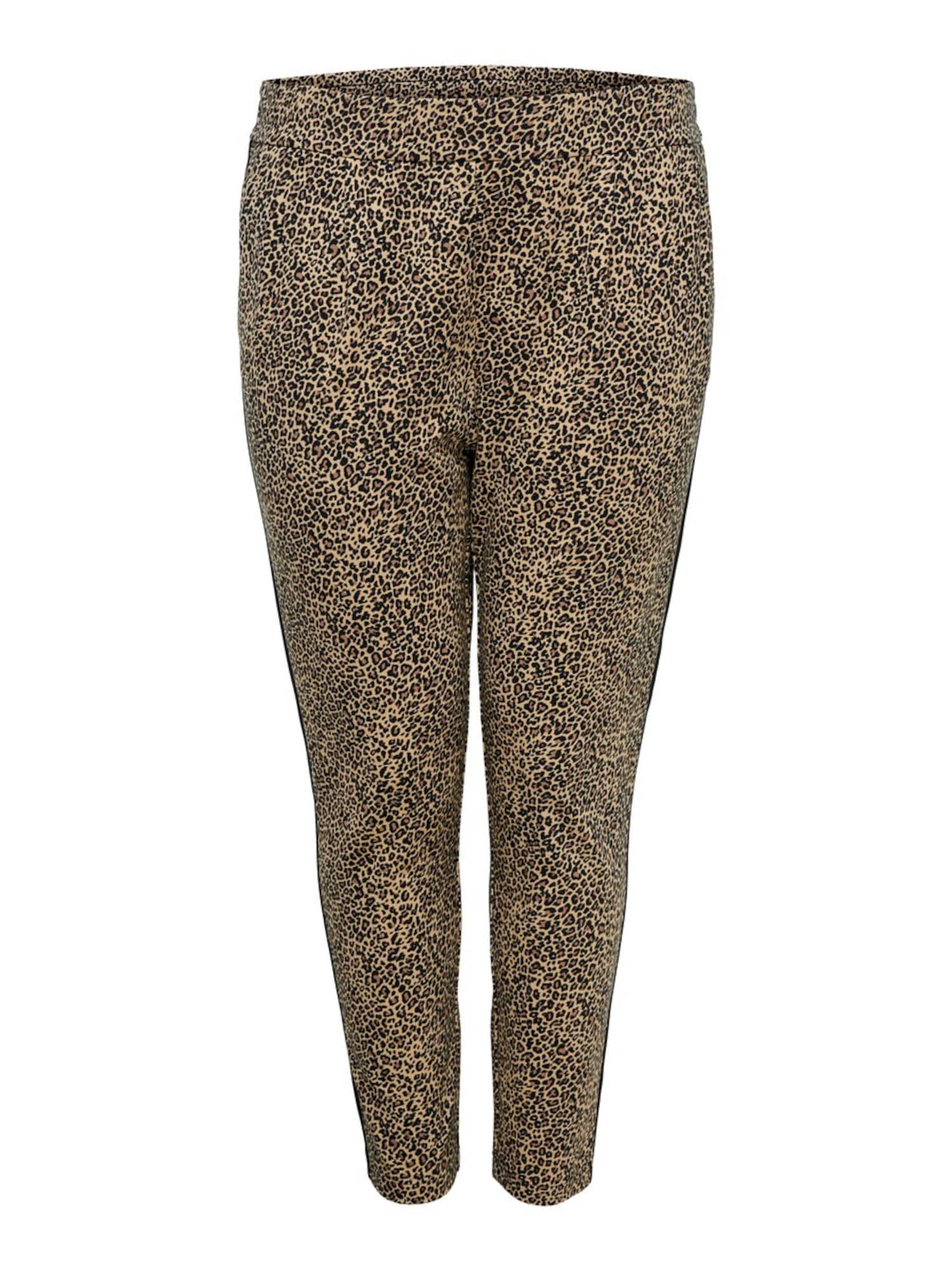 ONLY Carmakoma Pantaloni bej / maro / negru