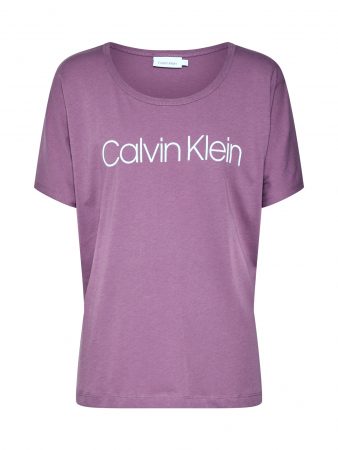 Calvin Klein Tricou  mov / alb