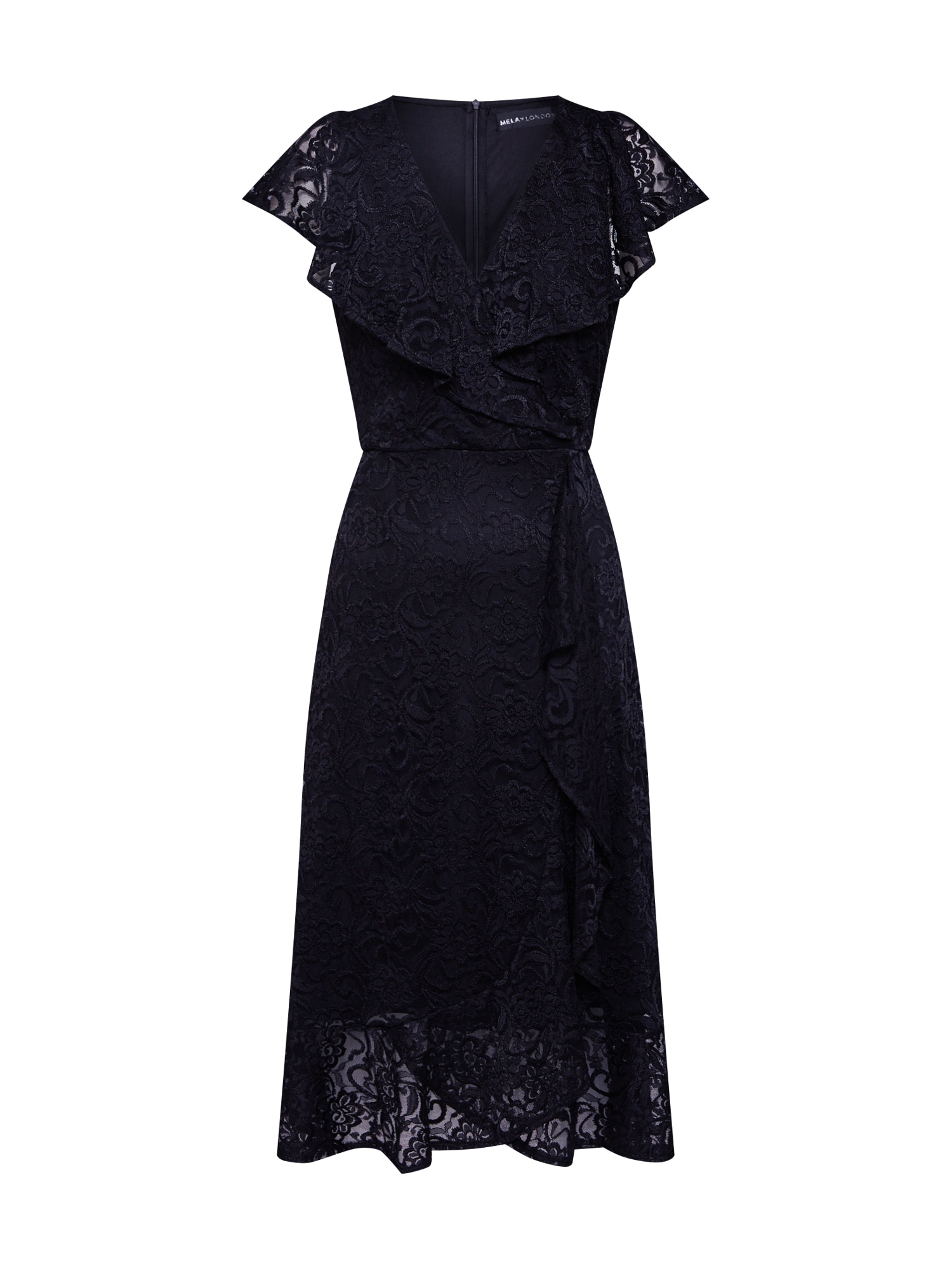 Mela London Rochie 'RUFFLE OVERLAY DRESS'  negru
