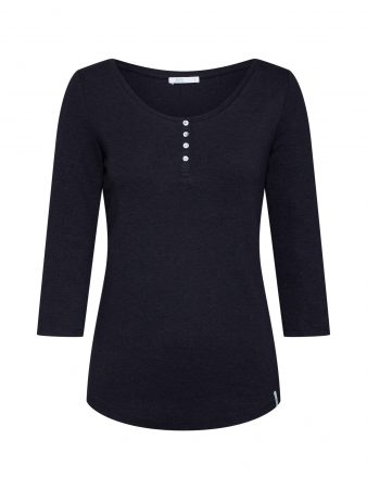 EDC BY ESPRIT Tricou 'OCS FLOW Henley'  negru