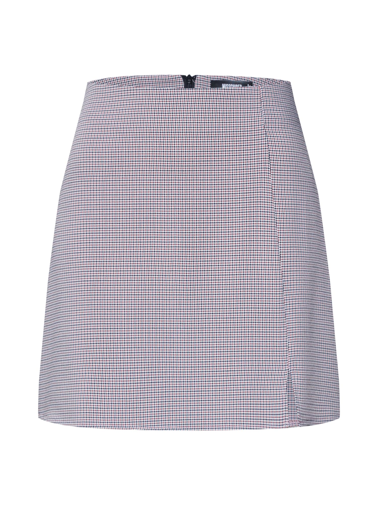 Missguided Fustă 'Herringbone' roșu / negru / alb
