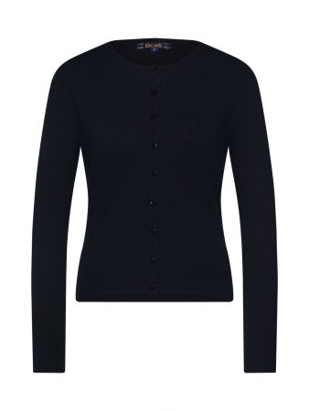 King Louie Geacă tricotată 'Cardi Roundneck Cocoon'  negru