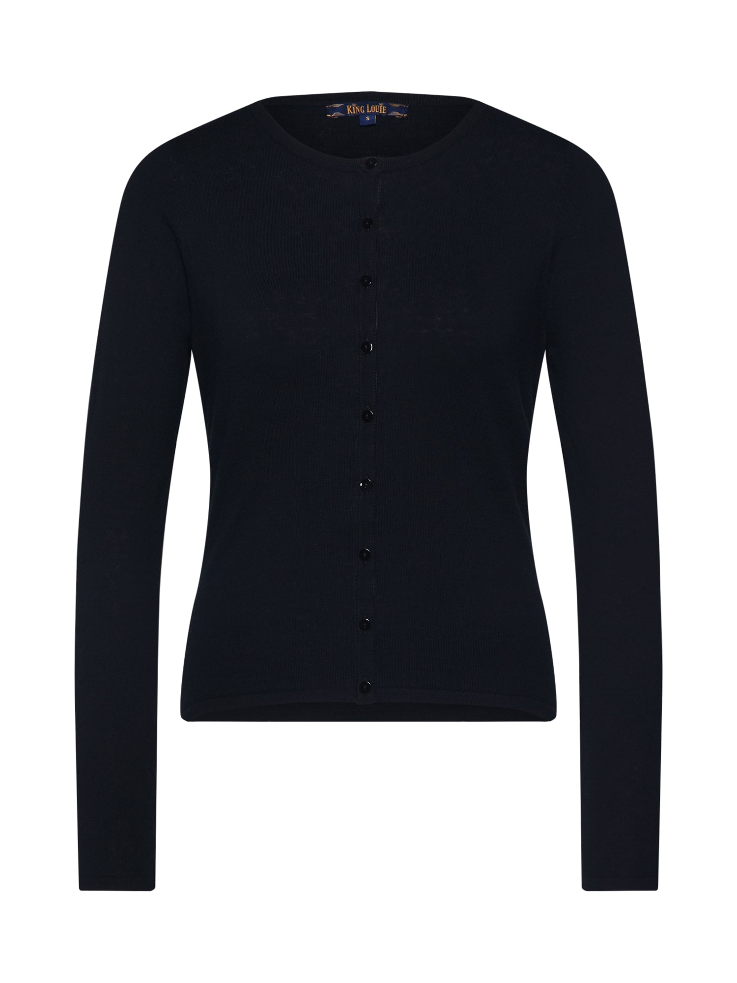 King Louie Geacă tricotată 'Cardi Roundneck Cocoon' negru