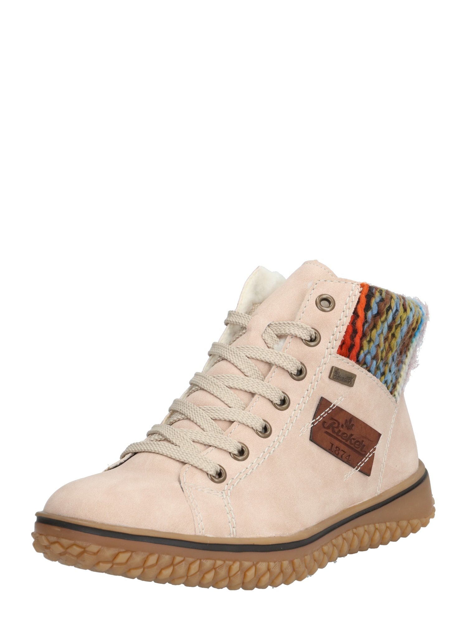 RIEKER Ghete cu șireturi  culori mixte / pudră