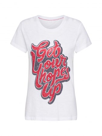 ONLY Tricou 'BONE FIT'  roșu / alb