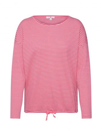 TOM TAILOR Tricou 'Pique'  roz / alb