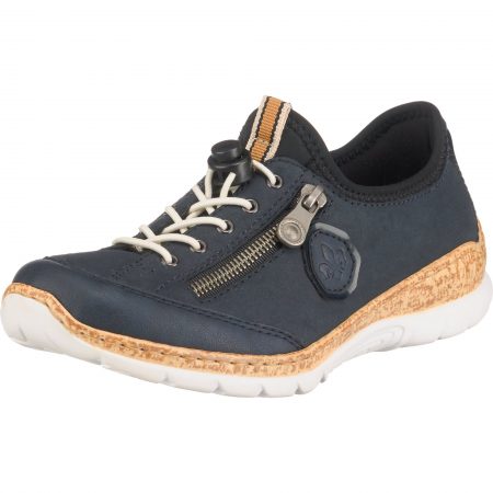 RIEKER Sneaker low  albastru închis / maro