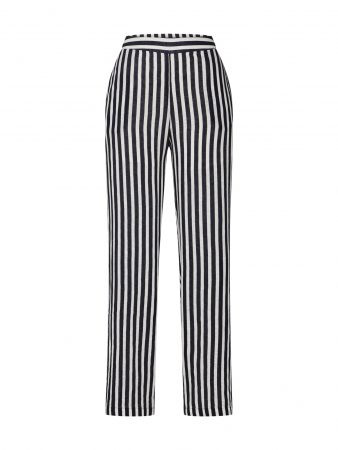 Noisy May Pantaloni 'NMMAI WIDE PANT'  negru / alb