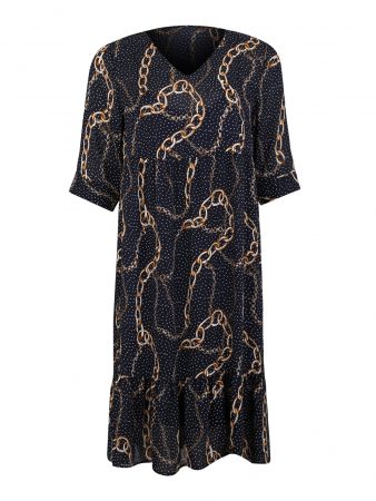 Zizzi Rochie 'X94000A'  auriu / negru