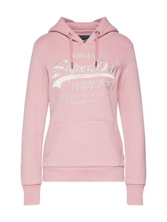 Superdry Bluză de molton 'PREMIUM GOODS LUXE EMB ENTRY HOOD'  roz