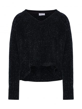 Noisy May Pulover 'NMMICHELLE L/S V-NECK KNIT 7'  negru