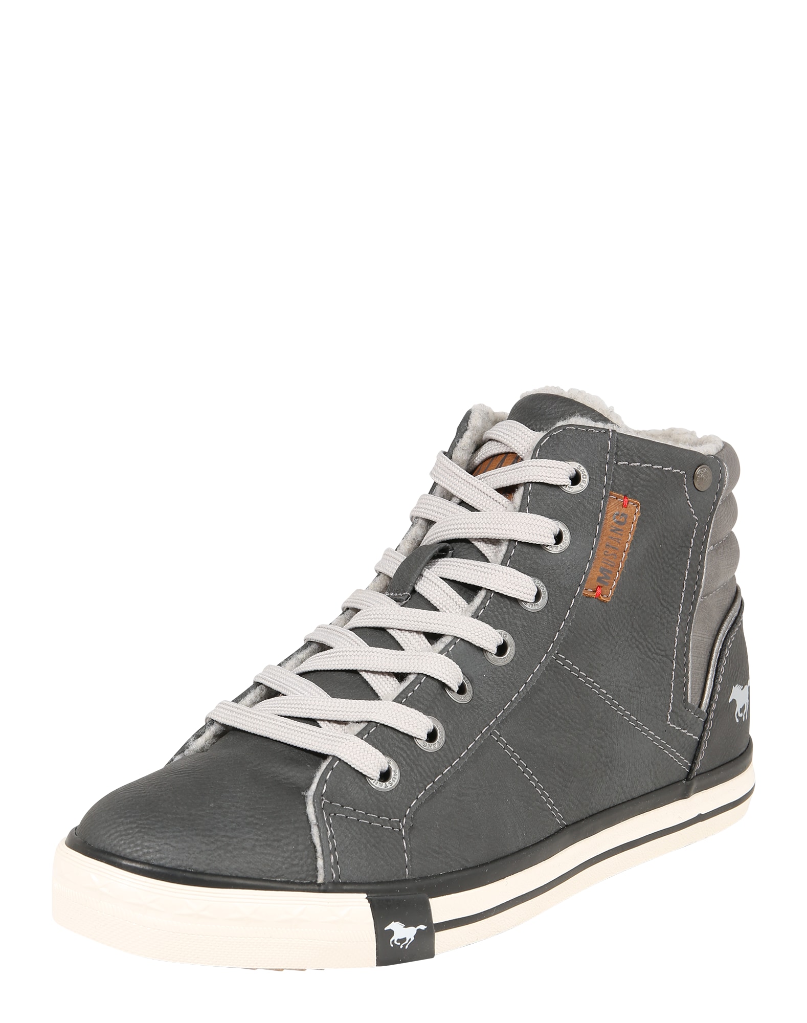 MUSTANG Sneaker înalt  gri metalic
