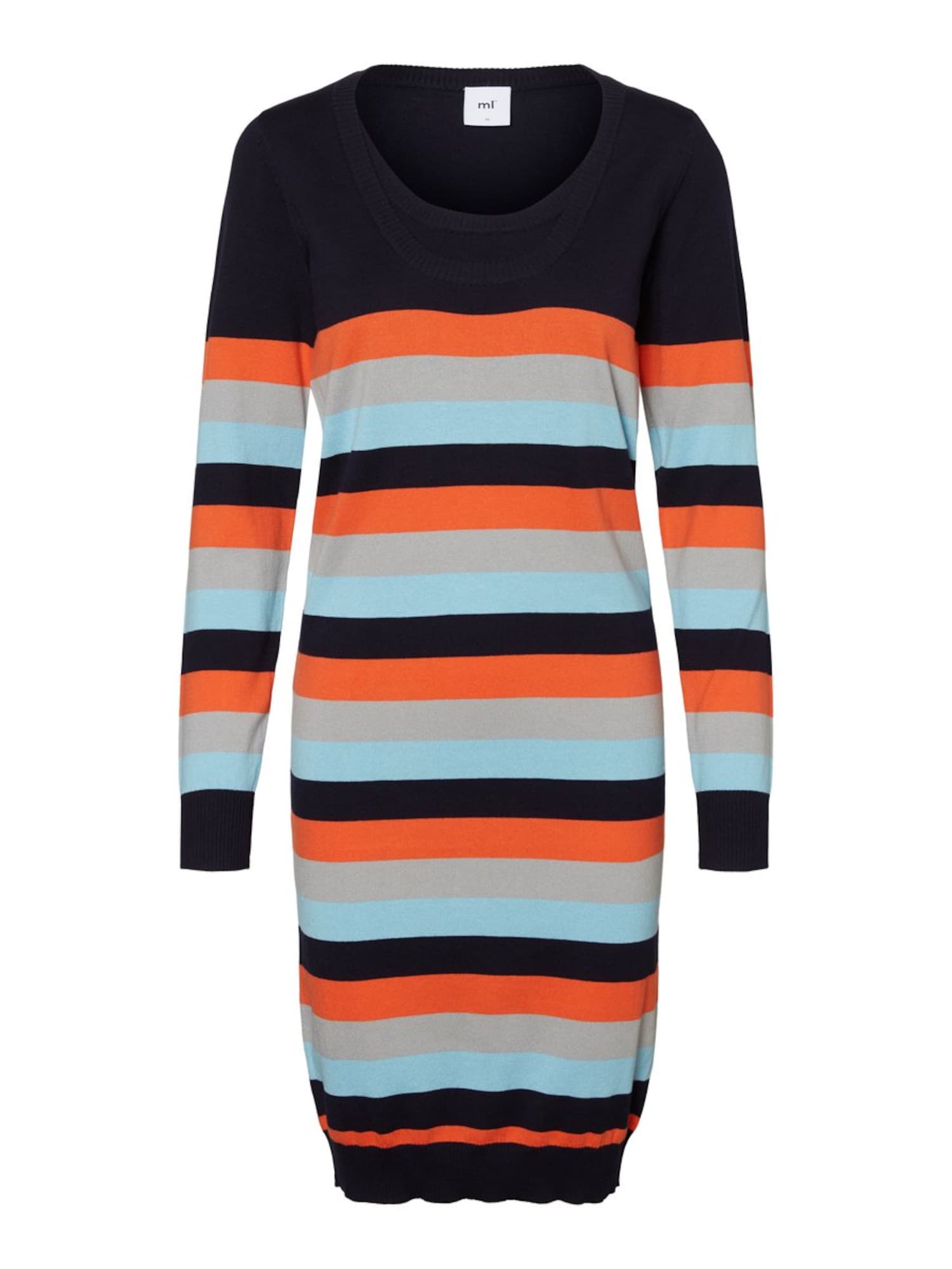 MAMALICIOUS Rochie tricotat  navy / albastru deschis / gri-bej / coral