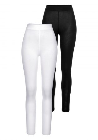 ONLY Leggings  negru / alb