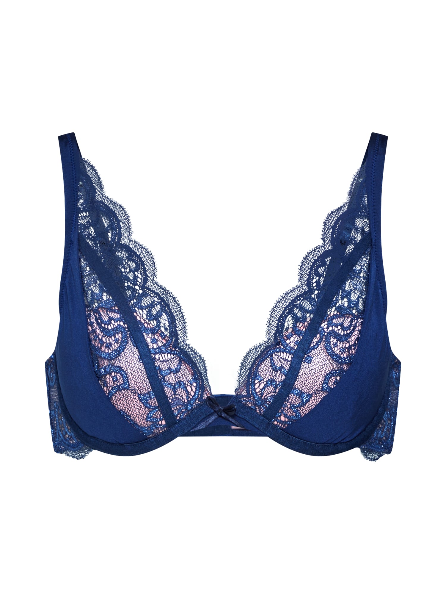 Hunkemöller Sutien 'Ella padded plunge bra' albastru închis