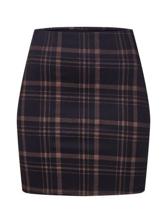 NEW LOOK Fustă 'CAMILLA CAMEL PONTE CHECK'  negru