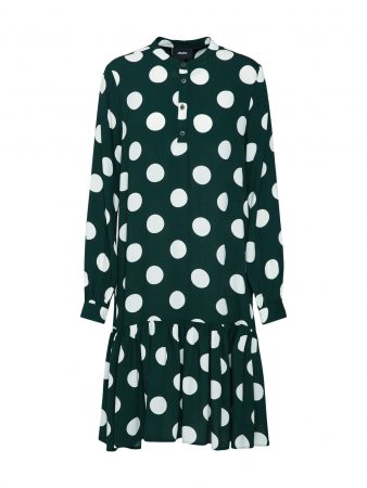 OBJECT Rochie tip bluză  verde / alb
