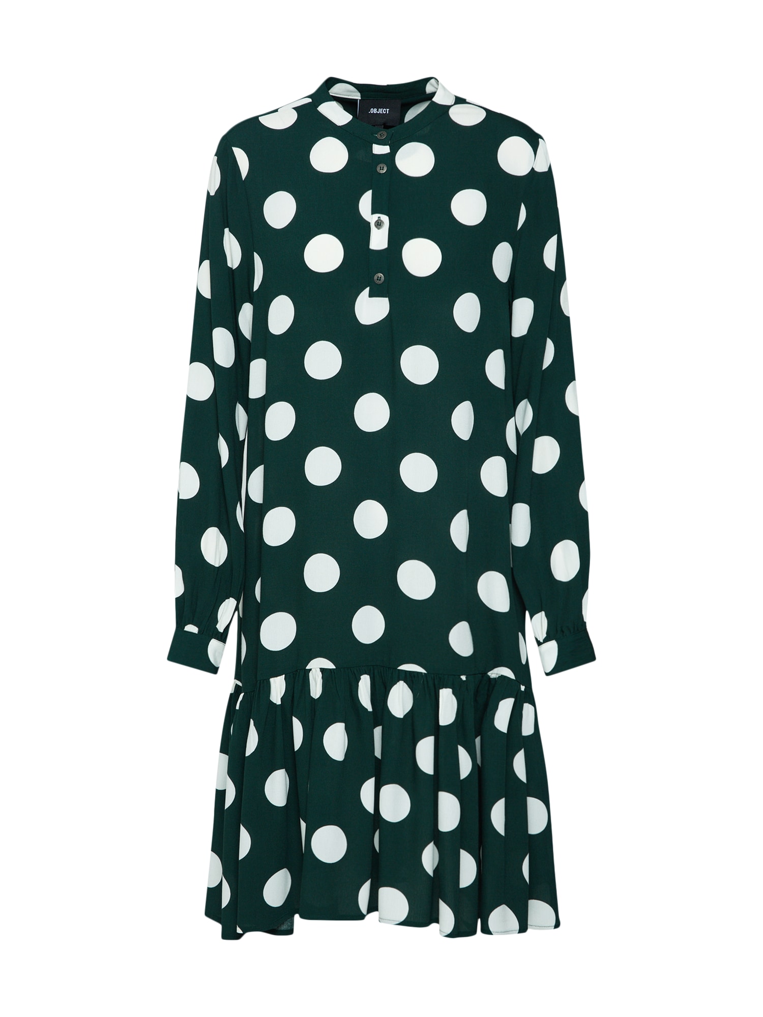 OBJECT Rochie tip bluză  verde / alb