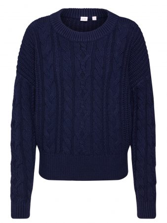 GAP Pulover 'SLOUCHY CABLE CREW'  albastru noapte