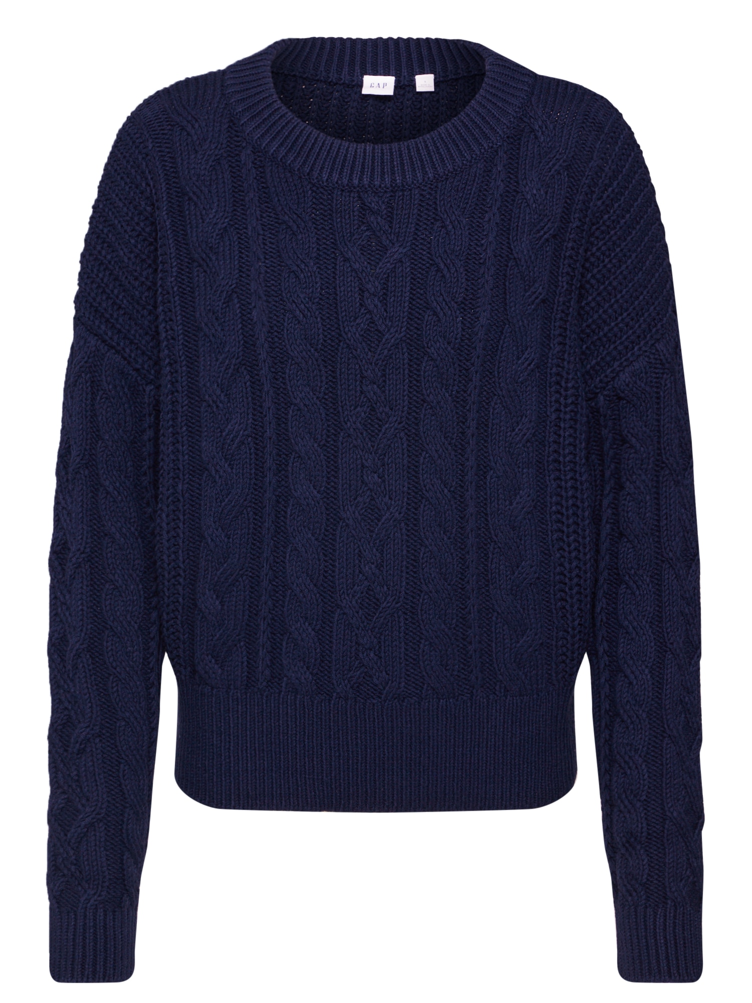 GAP Pulover 'SLOUCHY CABLE CREW'  albastru noapte