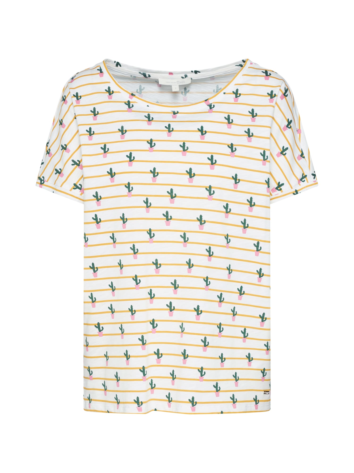 TOM TAILOR DENIM Tricou 'boxy tee'  bej / culori mixte