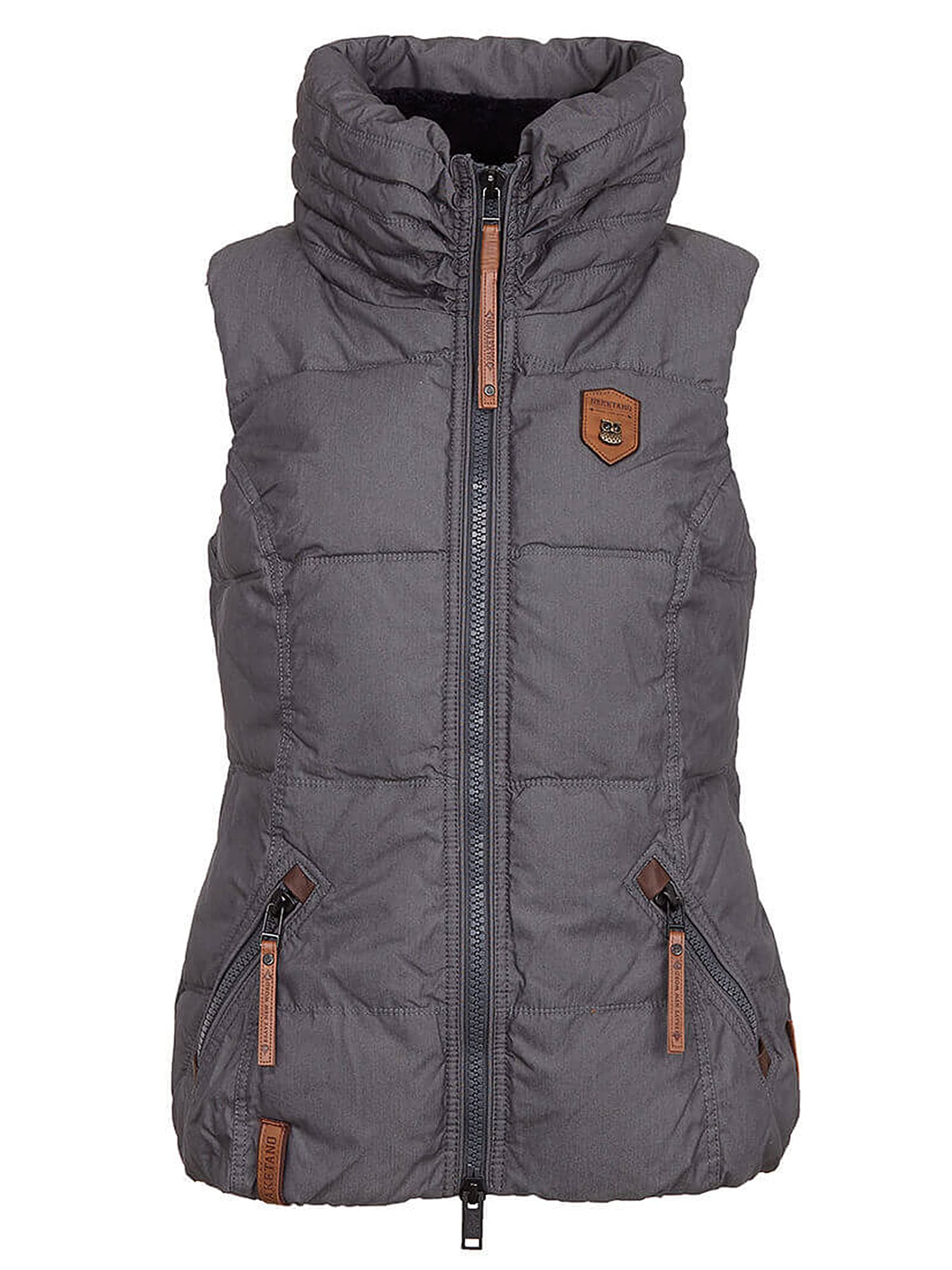 Naketano Vestă 'Bademeister Flavour II'  albastru porumbel / maro