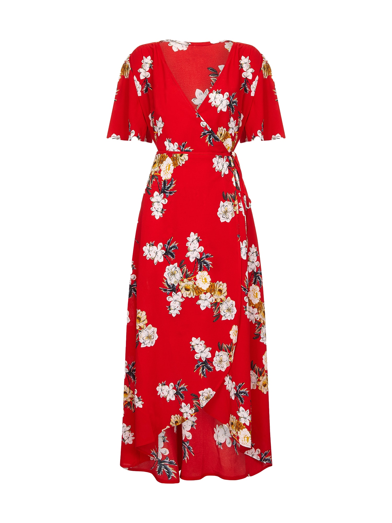 Mela London Rochie de vară  crem / culori mixte / roșu