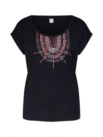 Iriedaily Tricou 'Lakota Tee'  roz / negru