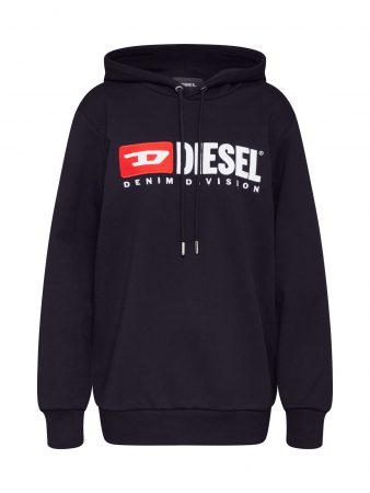 DIESEL Bluză de molton 'F-GIR-HOOD-DIVISION-FL SWEAT-SHIRT'  negru