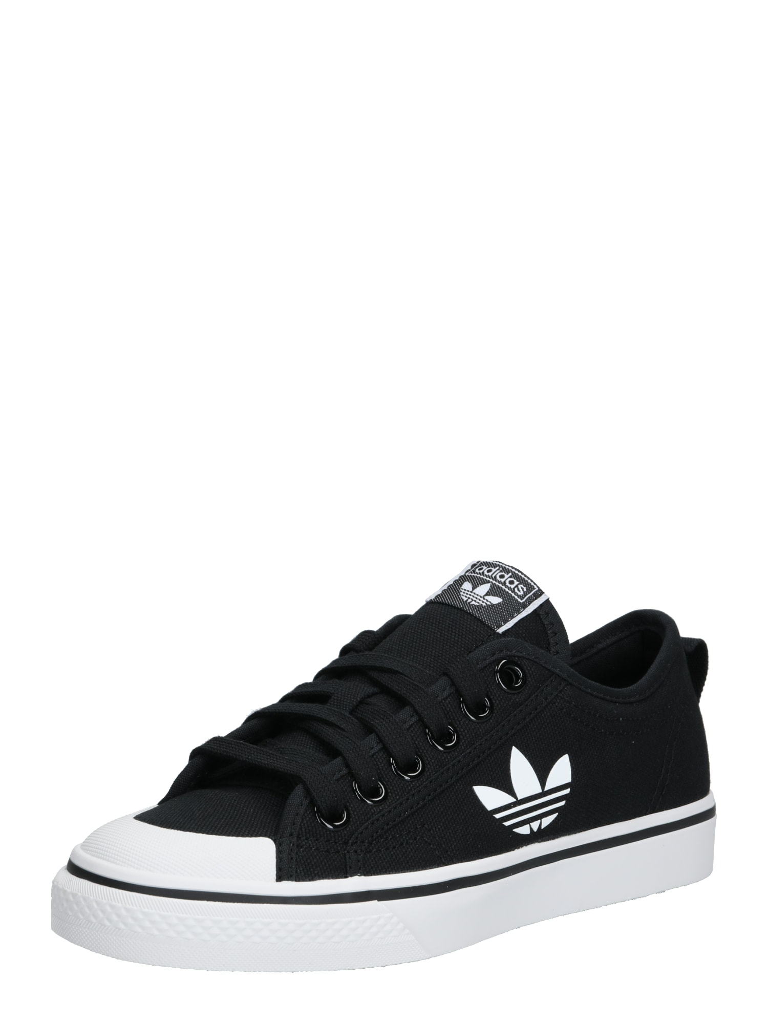 ADIDAS ORIGINALS Sneaker low 'NIZZA TREFOIL W'  alb / negru