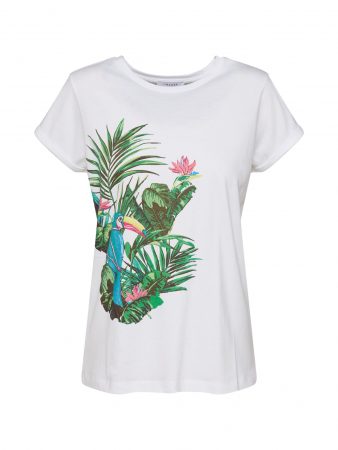 IBlues Tricou 'Tecla'  verde iarbă / alb