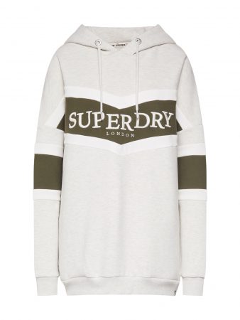 Superdry Bluză de molton 'ROWAN CHEVRON HOOD'  gri