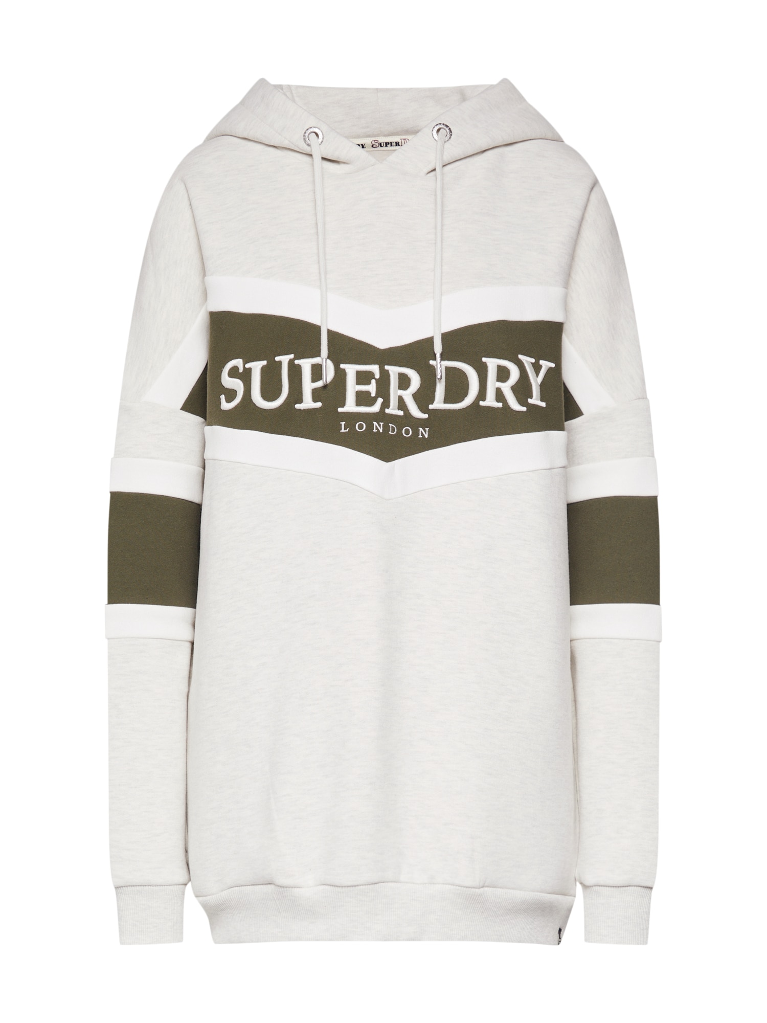 Superdry Bluză de molton 'ROWAN CHEVRON HOOD' gri
