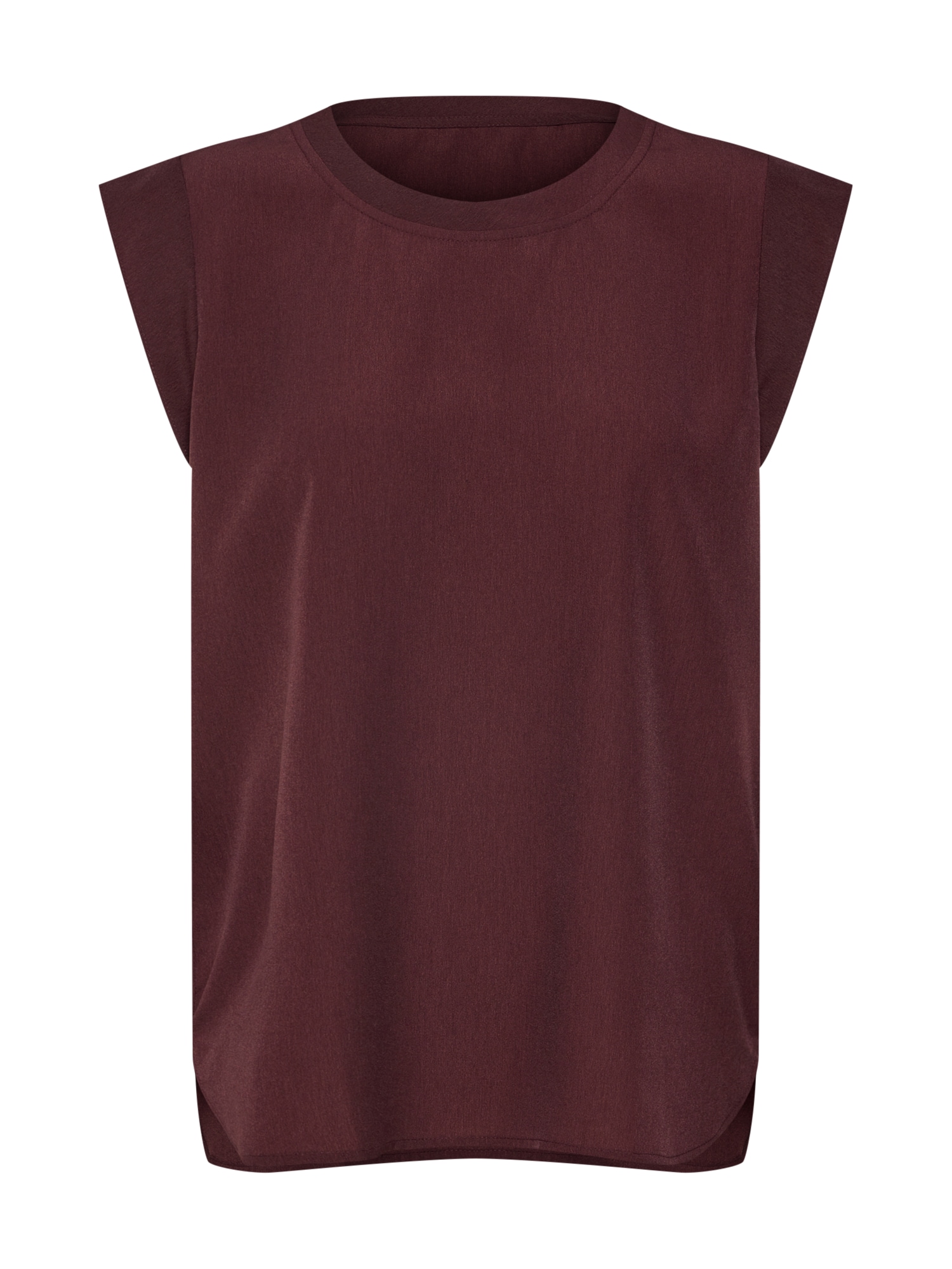 DKNY Bluză 'FOUNDATION - FLUTTER CAP SLEEVE TOP'  burgund