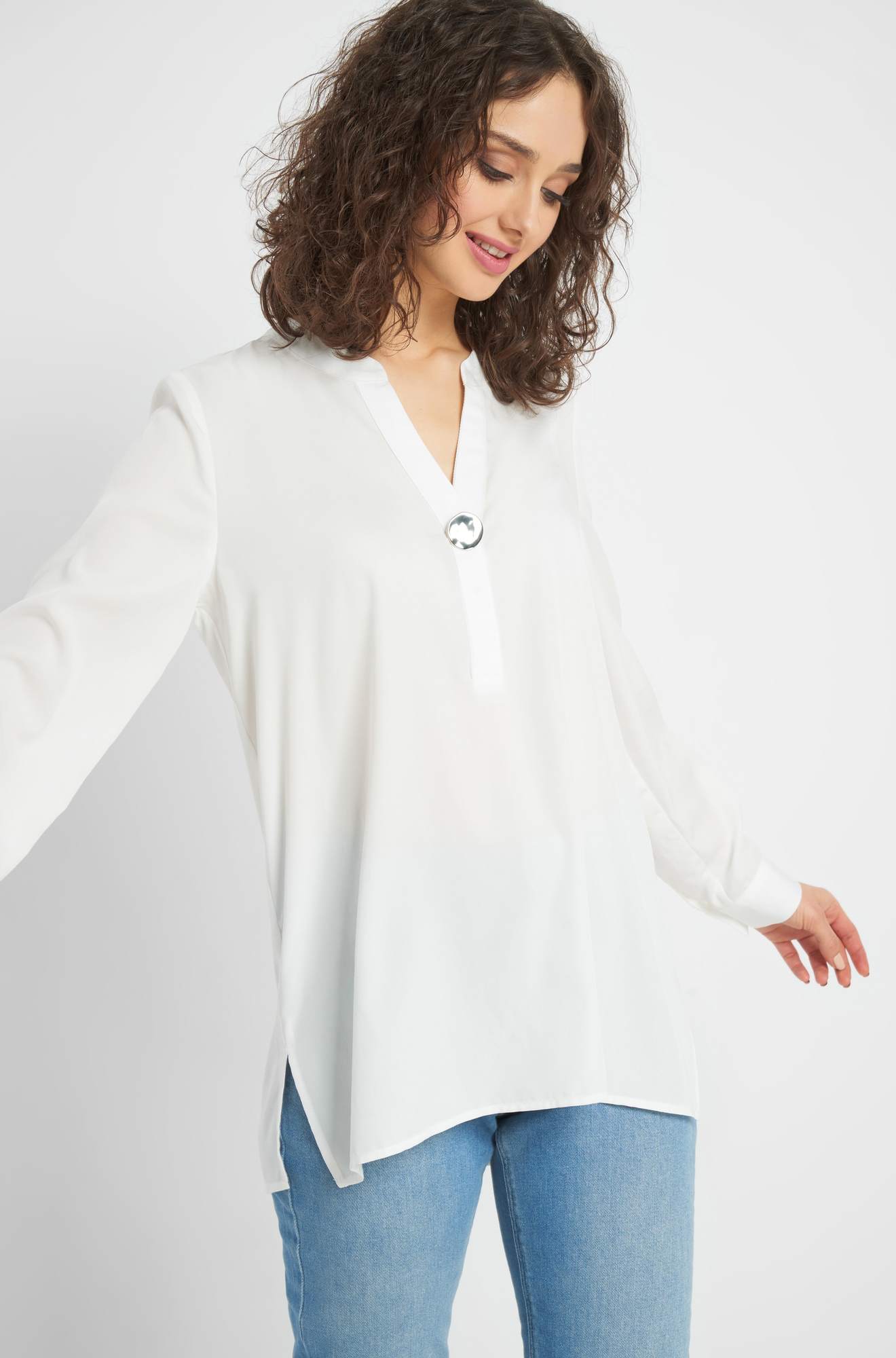 Bluză asimetrică oversize