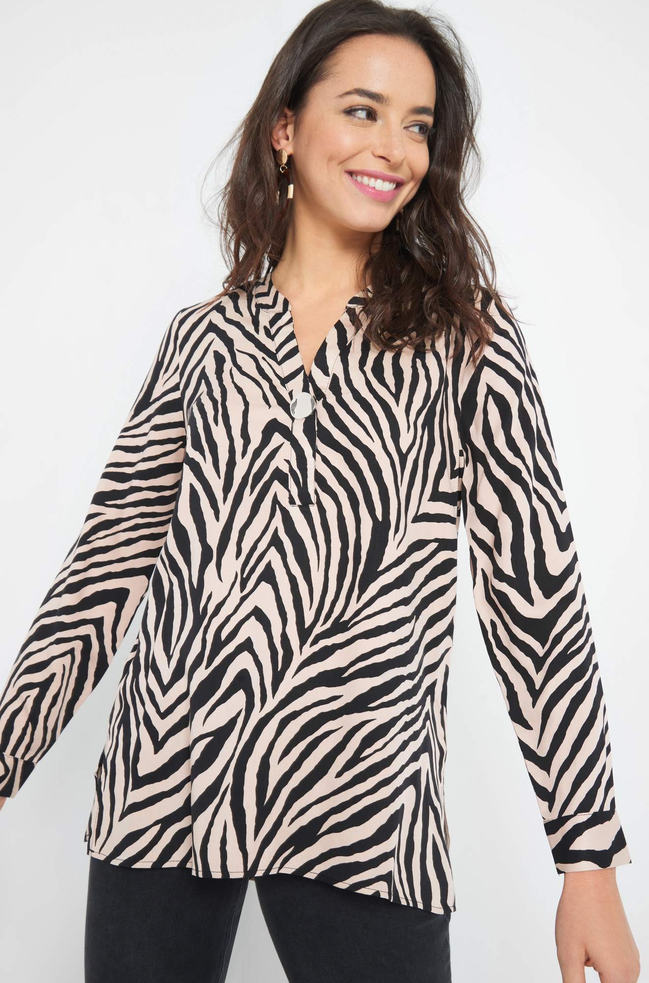 Bluză cu print animalier