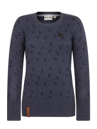 Naketano Pulover 'Sinn kommt vom Gin'  marine / negru